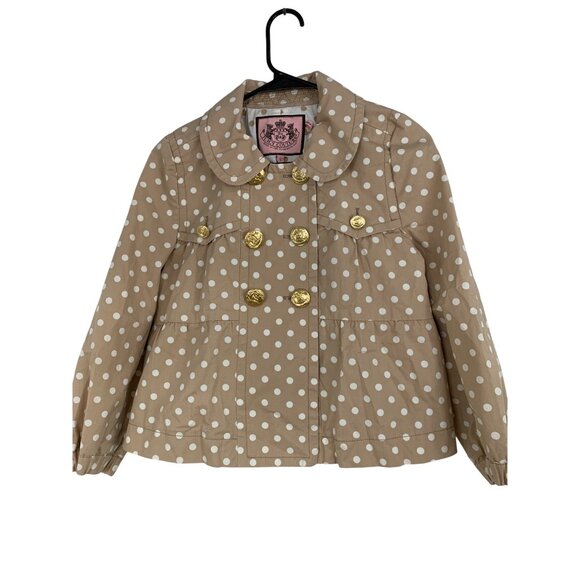 Rare Vintage Y2K Juicy Couture Polka Dot Baby Doll Crop Swing Jacket S RV10323 - Picture 6 of 9